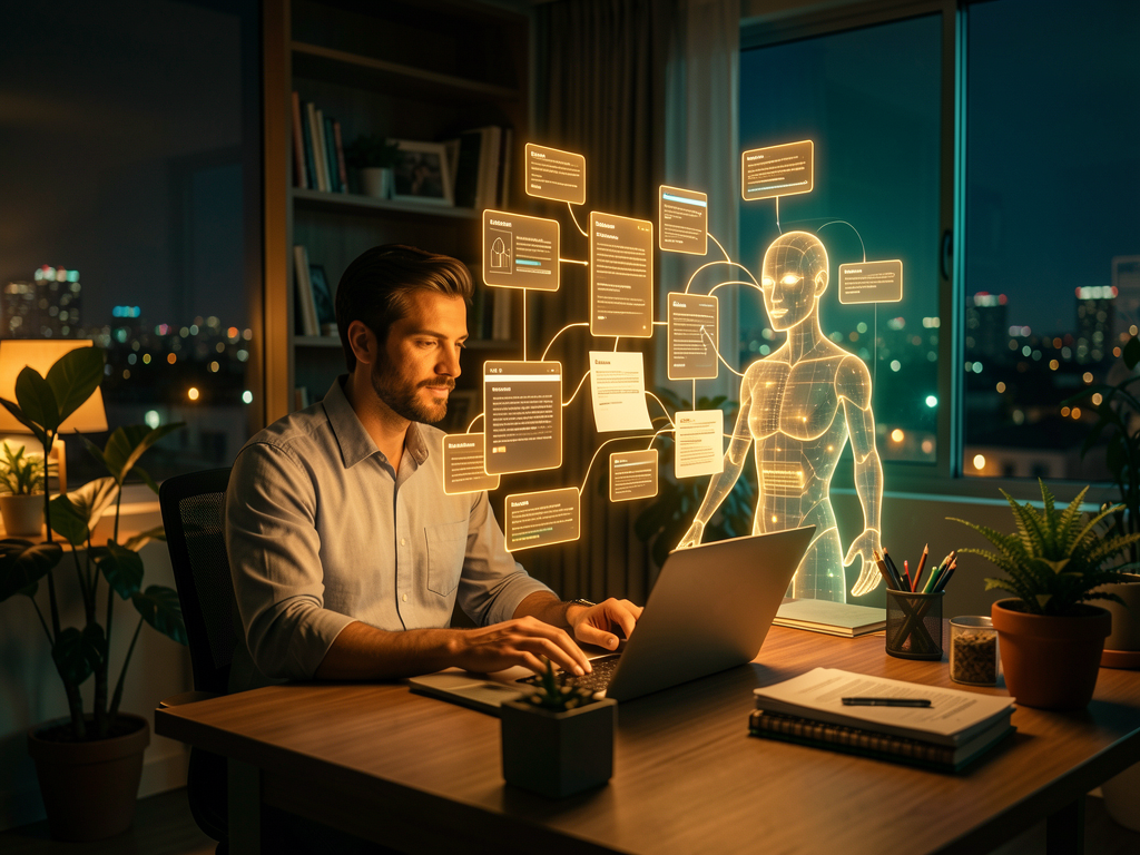 Ilustração da inteligência operacional de uma empresa agentic