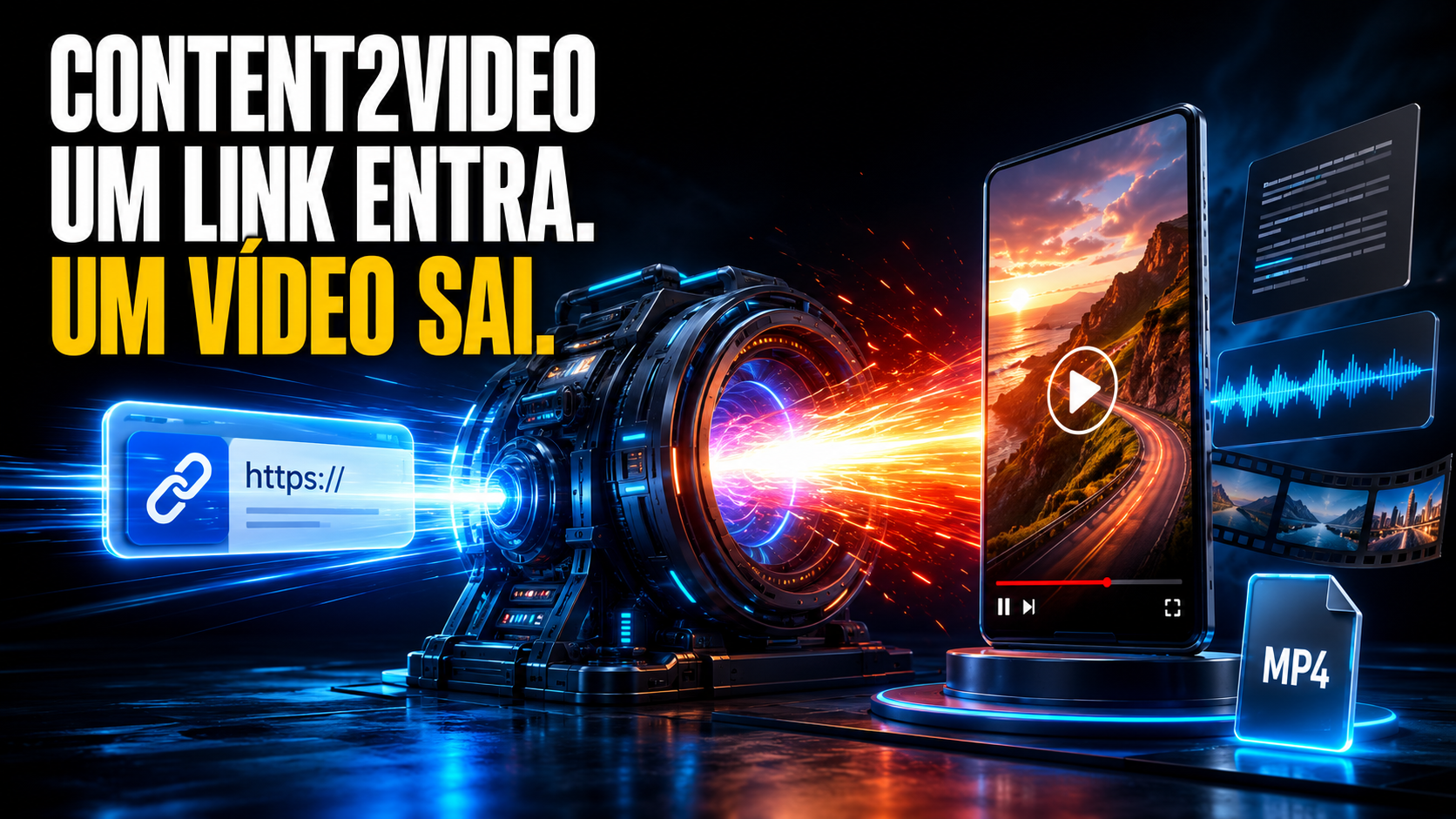 Content2Video transforma uma URL em um vídeo MP4