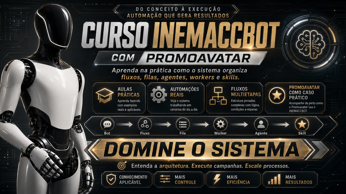 Curso INEMACCBOT com Promoavatar — do conceito à execução, automação que gera resultados
