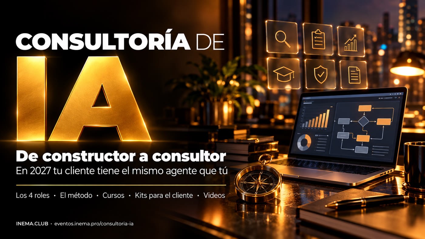Consultoría de IA — de constructor a consultor: diagnóstico, plan, acompañamiento, mentoría, auditoría y propuesta.