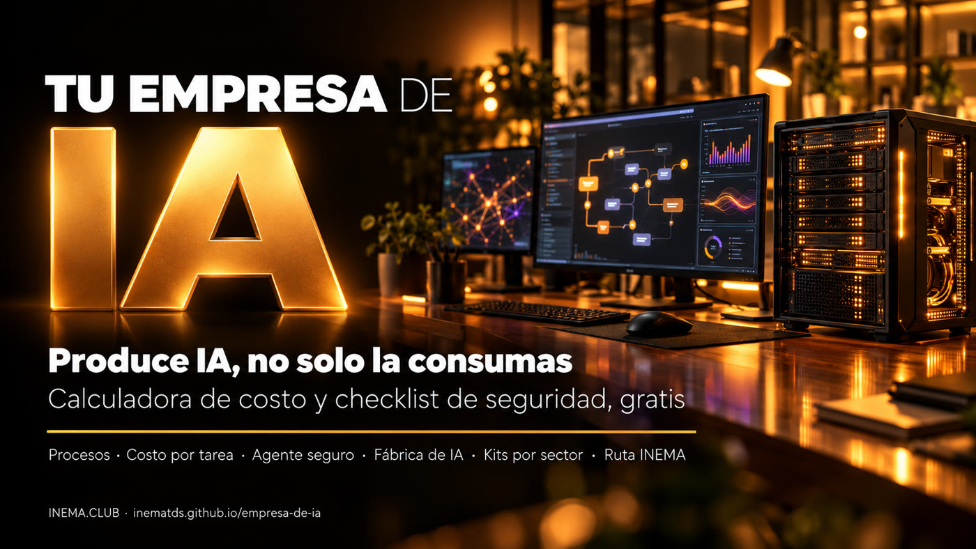 Tu empresa de IA — kit gratuito para pequeñas y medianas empresas: Radiografía de Procesos, costo por tarea y agente seguro.