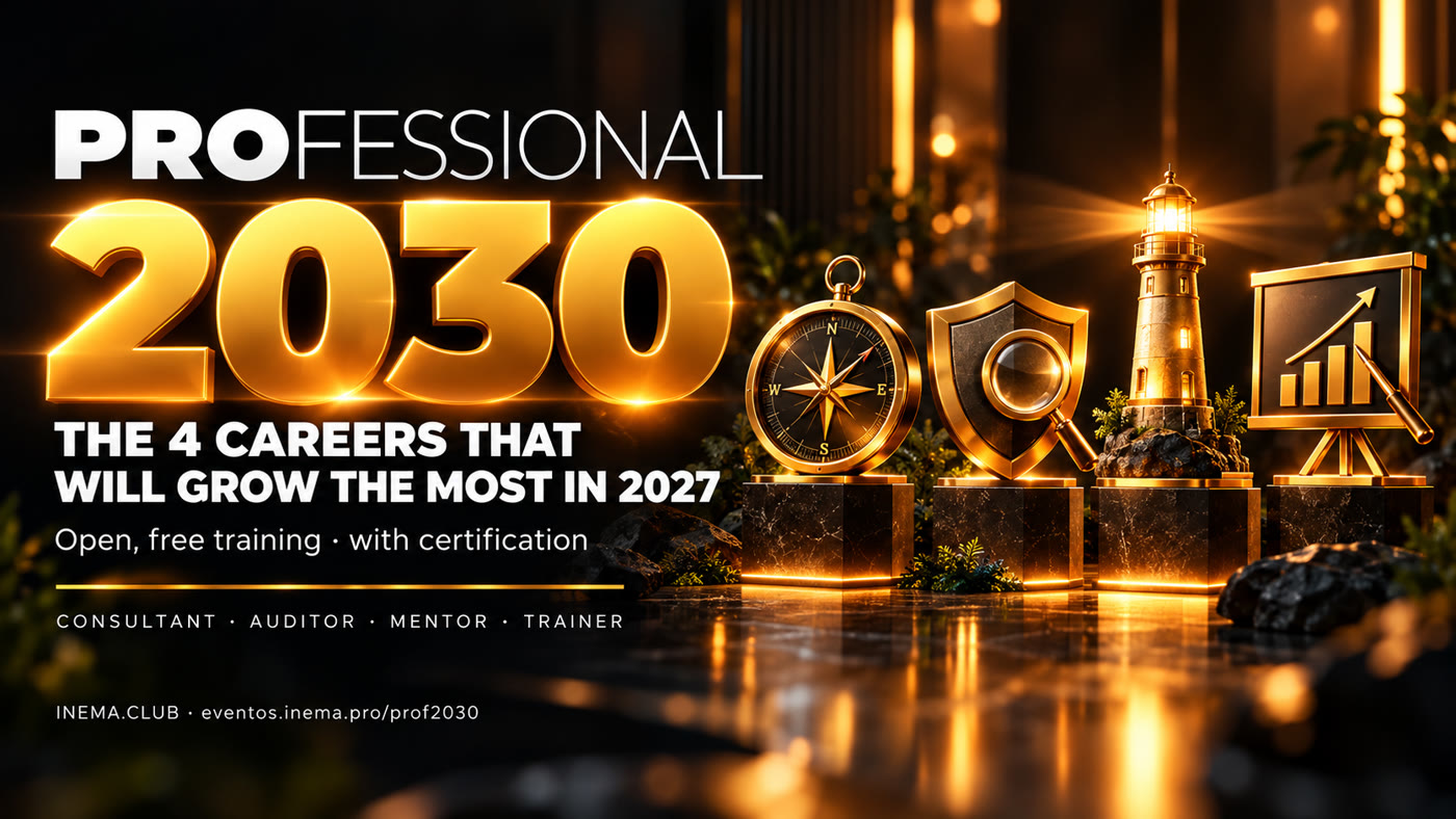 Professional 2030 — the 4 training programs set to grow the most in 2027: AI consultant, auditor, mentor, and trainer.