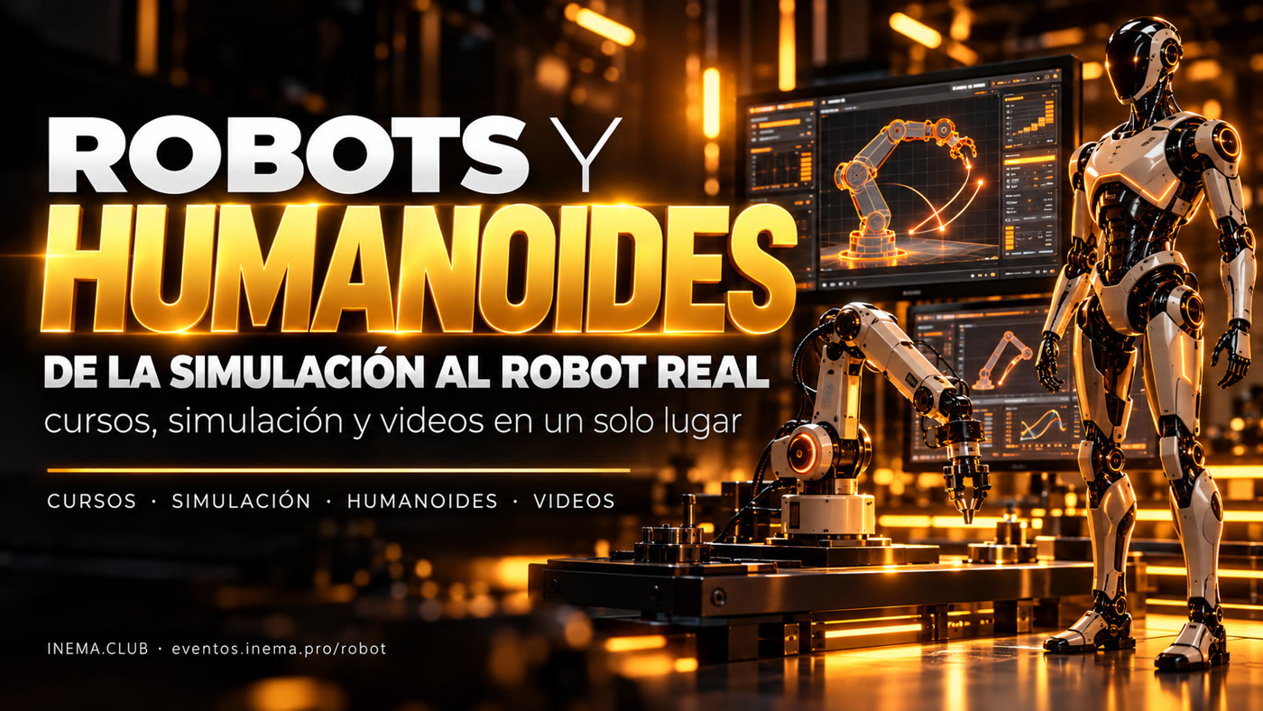 Robots y humanoides: de la simulación al robot real. Cursos, simulación y videos de INEMA en un solo lugar.